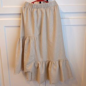 Anthropologie Little Lies Asymmetric Century Skirt